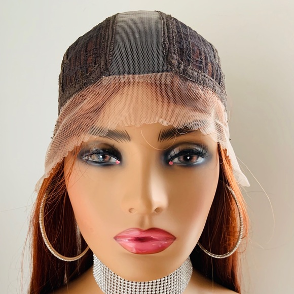 Very Pretty Gorgeous Deep Copper 36” Premium Fiber Lace Front Wig 🧡 - Picture 4 of 12